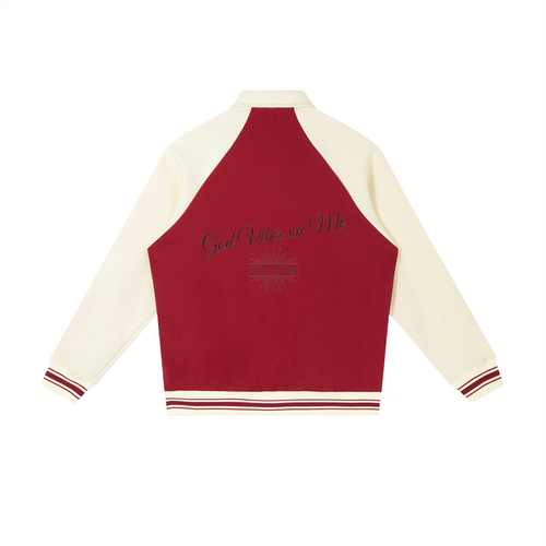Contrast Raglan Sleeve Romans828 X G.V.O.M. Baseball Jacket