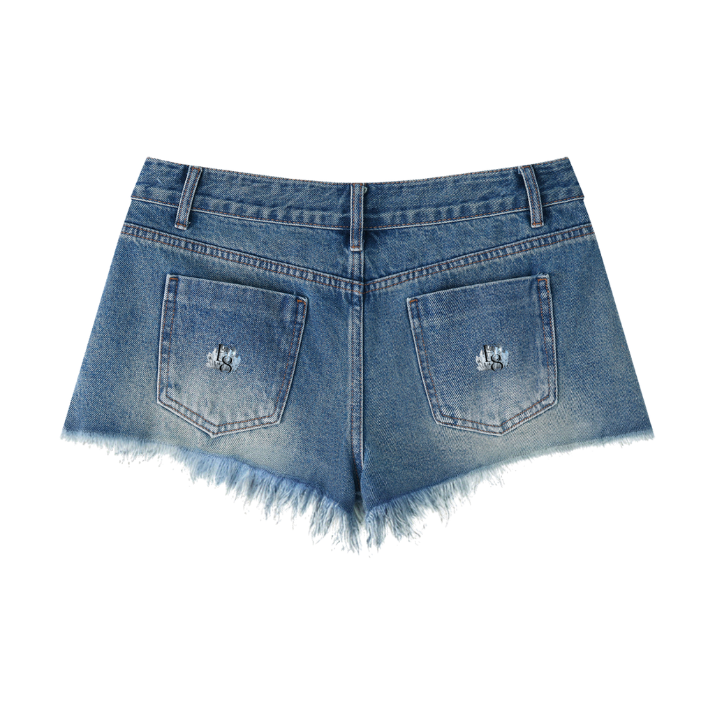 Women's Vintage Wash Raw Hem Elev8 Denim Shorts