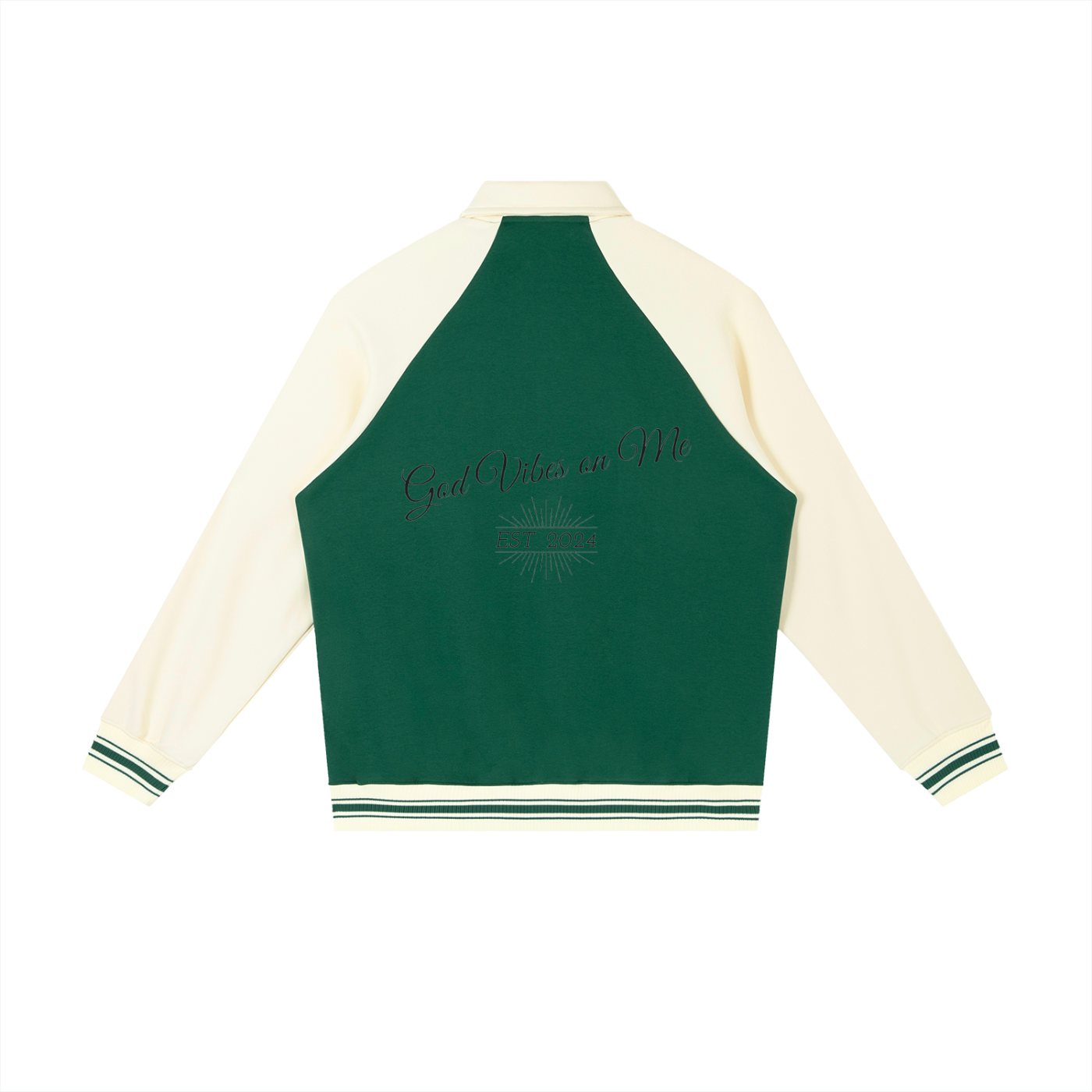 Contrast Raglan Sleeve Romans828 X G.V.O.M. Baseball Jacket
