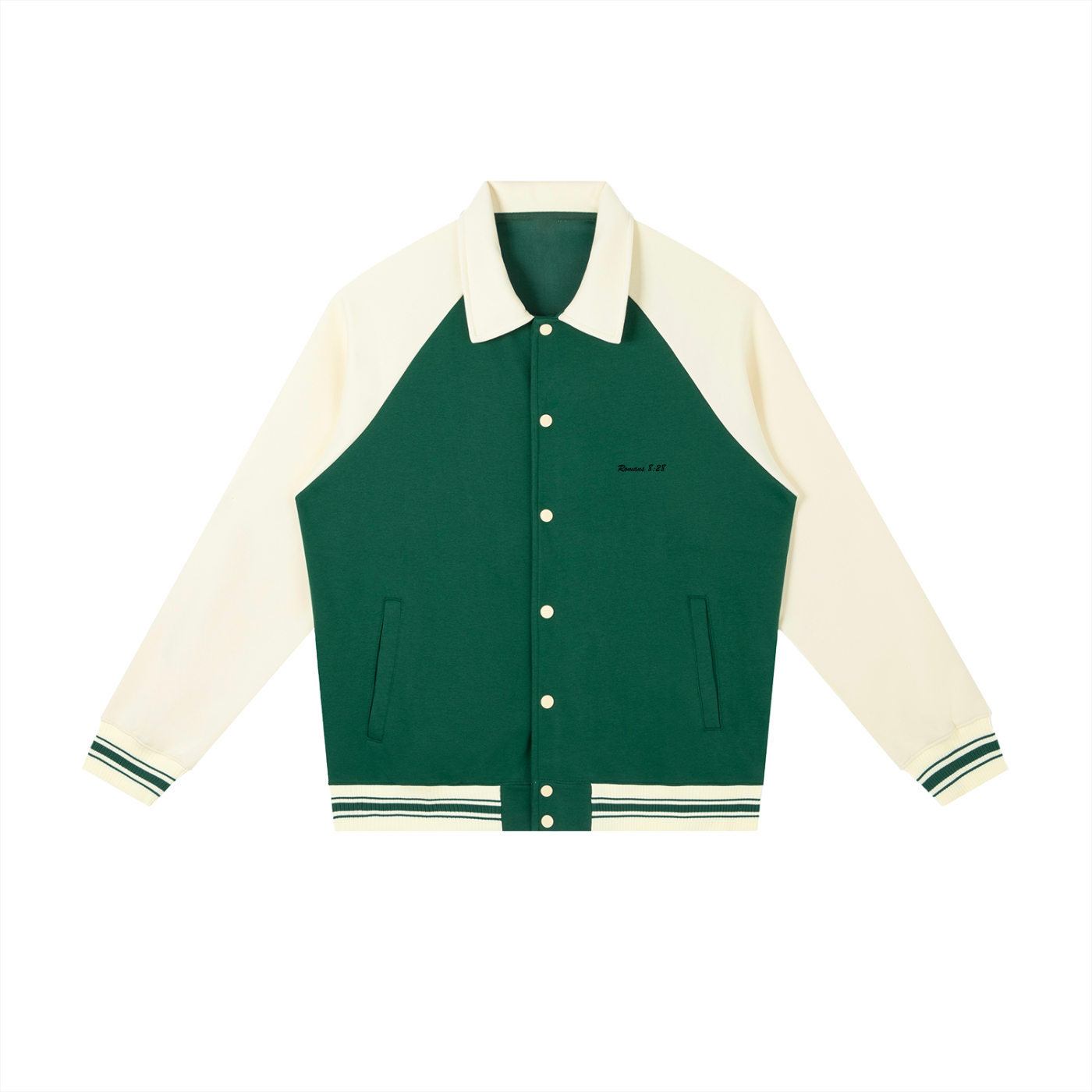 Contrast Raglan Sleeve Romans828 X G.V.O.M. Baseball Jacket